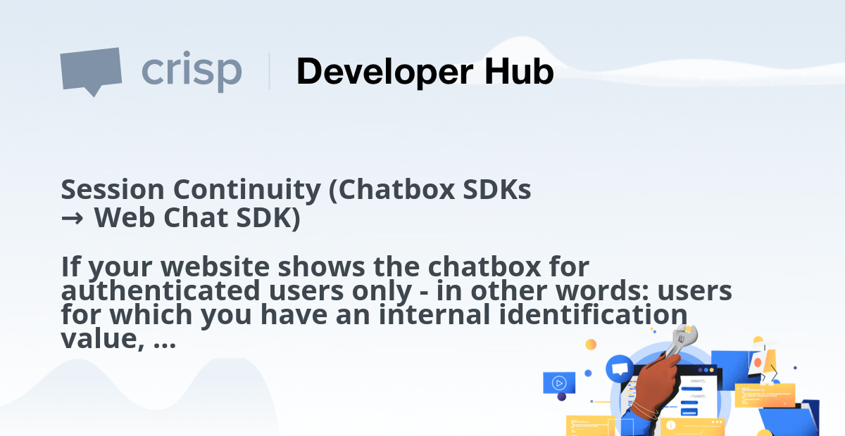 Session Continuity (Chatbox SDKs → Web Chat SDK)