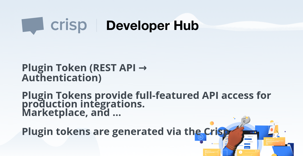 Plugin Token (REST API → Authentication)